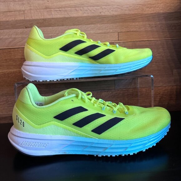 Adidas Mens SL20.2 M Running Shoes Used Yellow Blue Size Men 10 - Picture 10 of 16